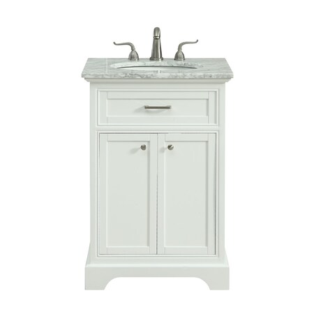 Elegant Lighting 24 In. Single Bathroom Vanity Set In White VF15024WH